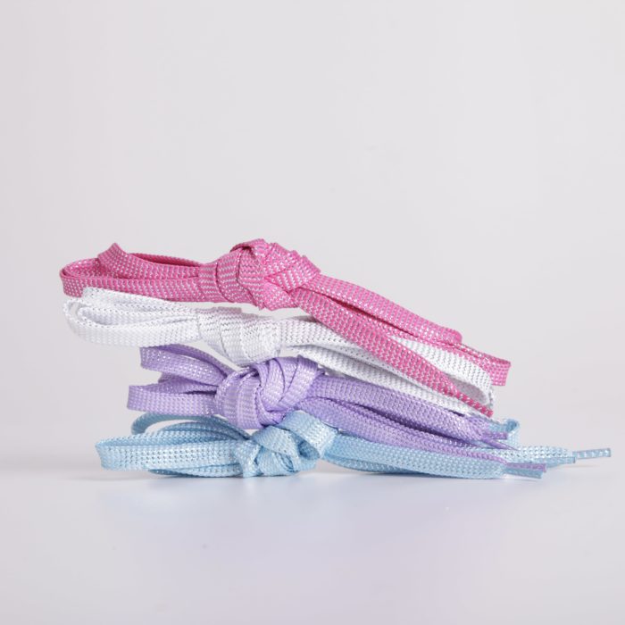 black and pink shoe laces